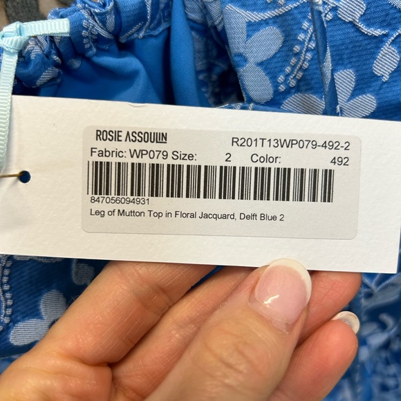 Rosie Assoulin Madame Butterfly floral jacquard top - Picture 7 of 7